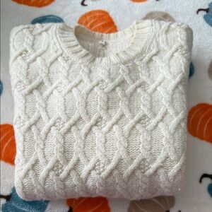 Cozy Cable Knit 100% wool Sweater from Muji